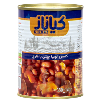 لوبیا چیتی با قارچ کیاناز